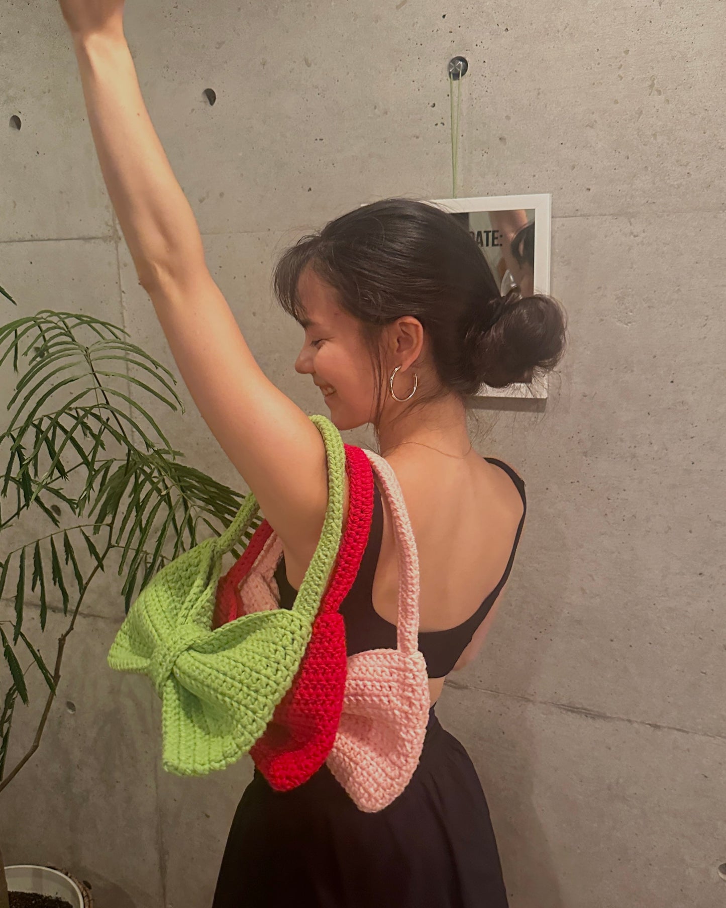 Duo Bow Bag ♡Light Green/黄緑♡