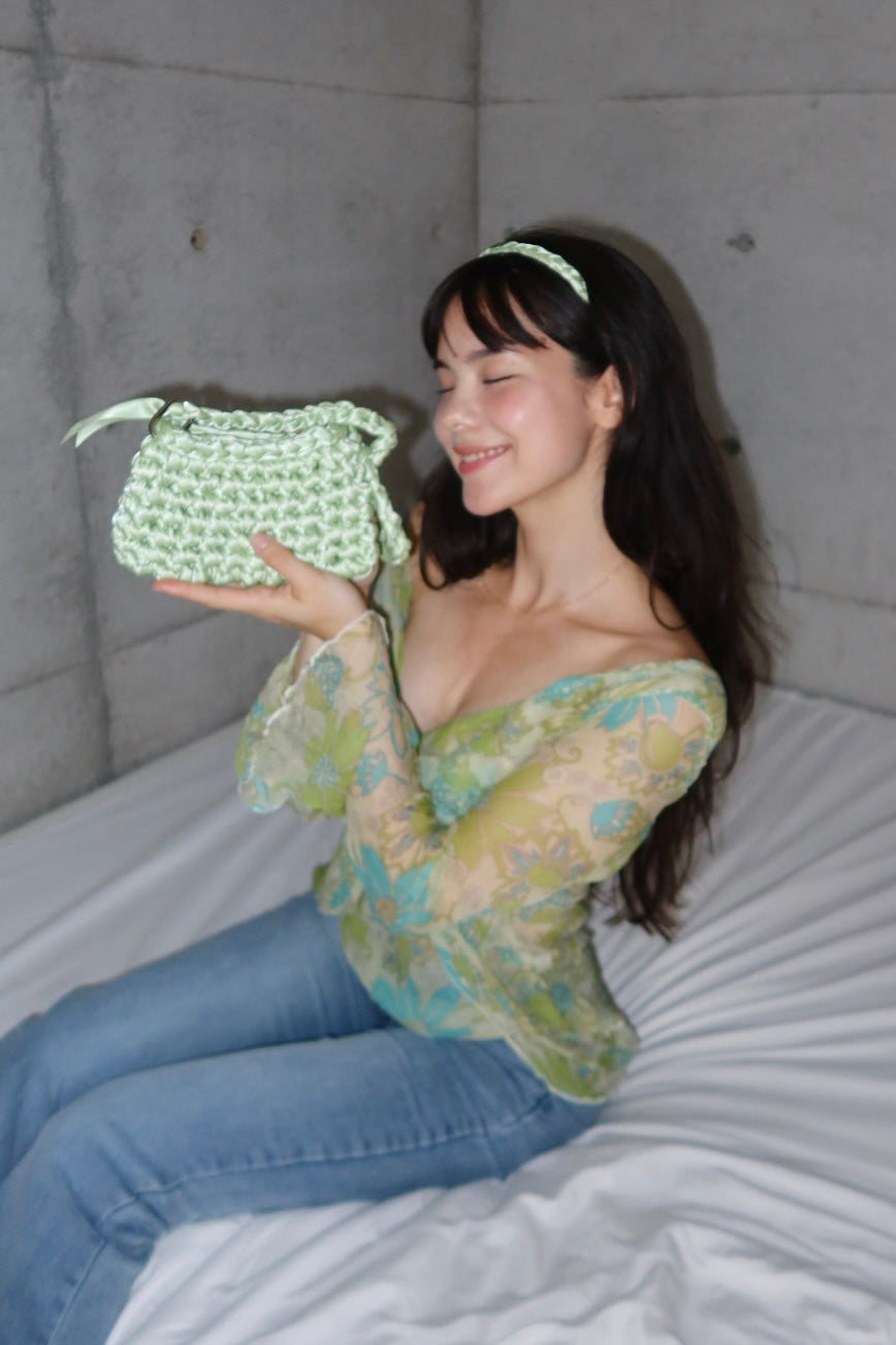 Baby Ribbon Bag ♡Light Green/緑♡