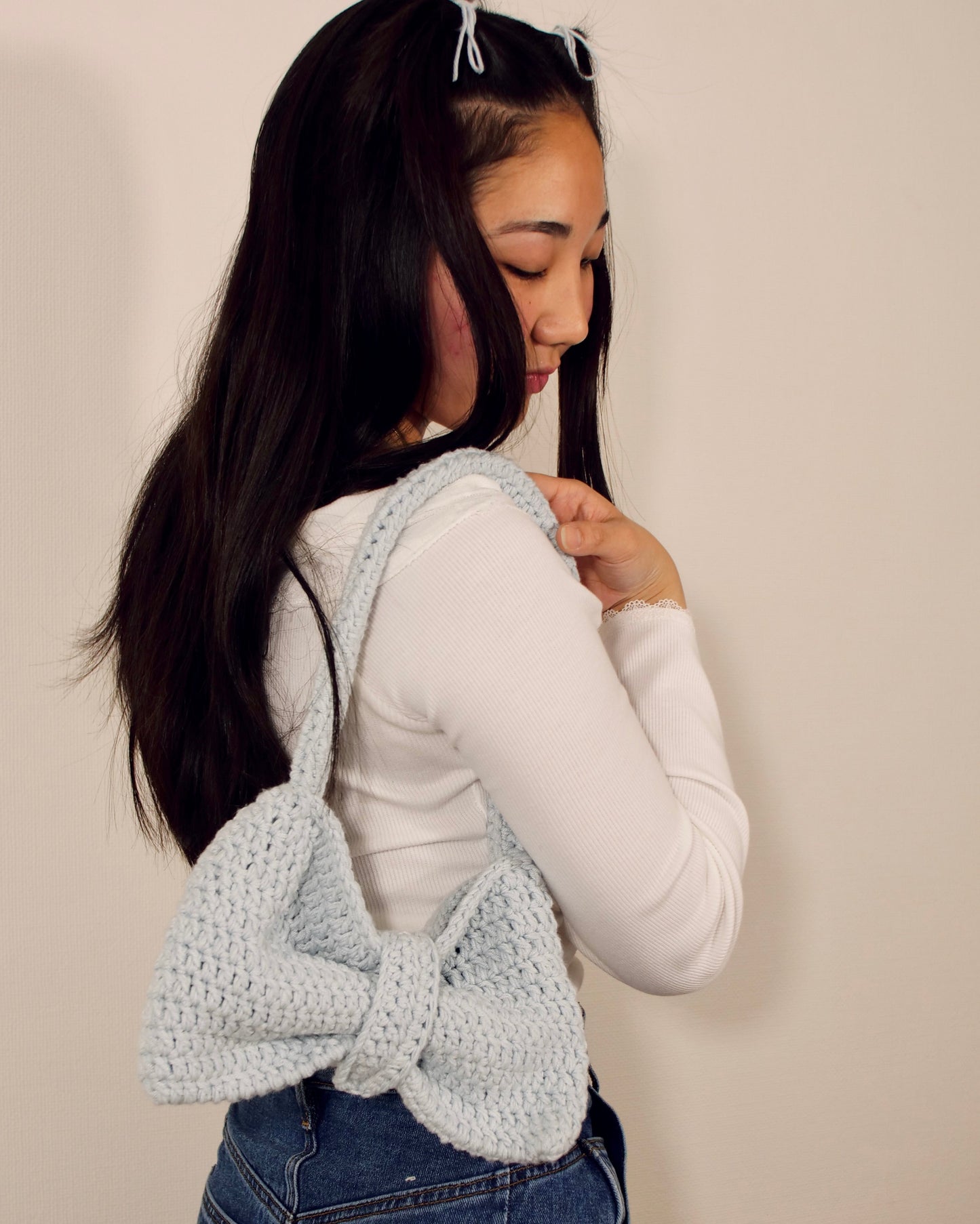 Duo Bow Bag ♡Pastel Blue/パステル水色♡